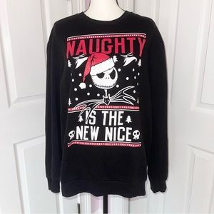 Disney Tim Burton’s The Nightmare Before Christmas black sweatshirt size Large